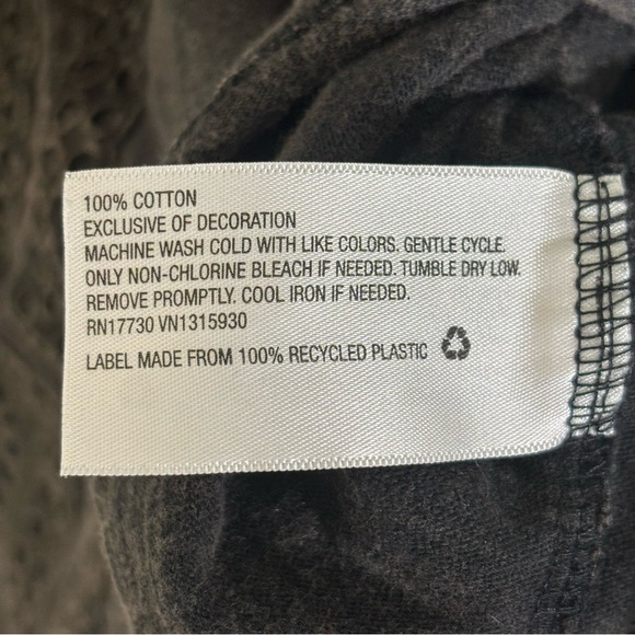 Knox Rose Lightweight Decorative Lace Sweatshirt-Black-Women Size XXL - Picture 6 of 6